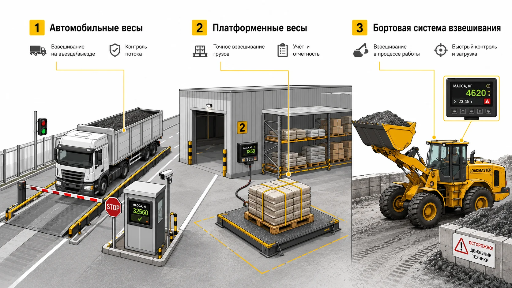 Весовой контроль на предприятии Весовой контроль на предприятии с бортовыми автомобильными и платформенными весами