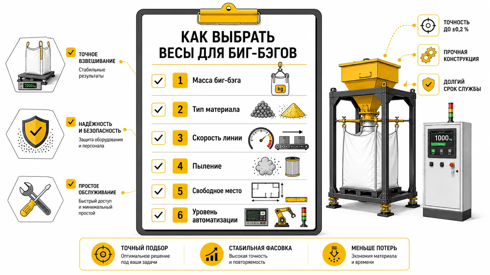 Как выбрать весы для биг-бэгов Чек-лист подбора весов для биг-бэгов