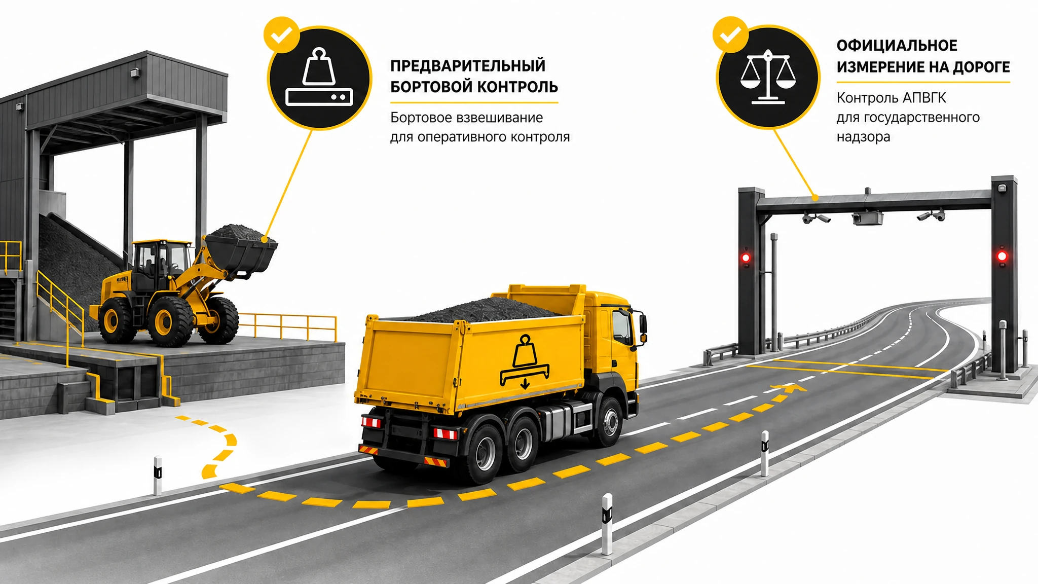 Последовательность предварительного бортового контроля и официального измерения на АПВГК