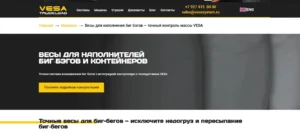 Весы для наполнения биг бэгов — точный контроль массы VESA